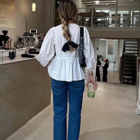 NWT  3 Ties top   White - Picture 4 of 4